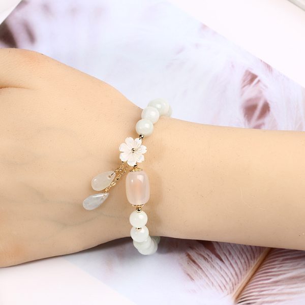 Natural White Jade Luck Bracelet