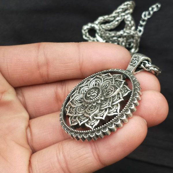 Om Lotus Mandala Necklace