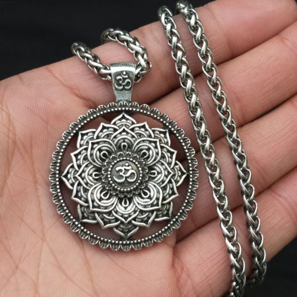 Om Lotus Mandala Necklace