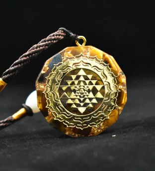 Sacred Sri Yantra Orgonite Necklace