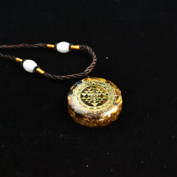 Sacred Sri Yantra Orgonite Necklace