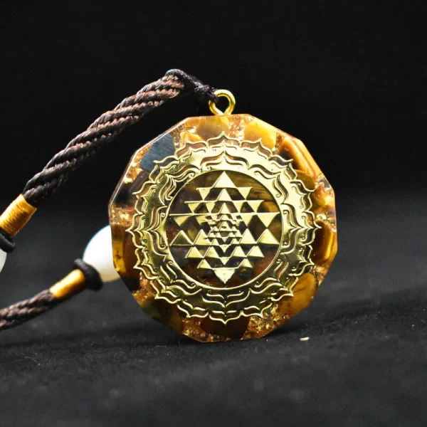 Sacred Sri Yantra Orgonite Necklace