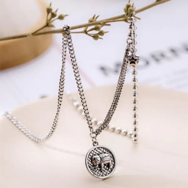 Silver Elephant Necklace