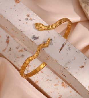 Snake Charm Open Bracelet