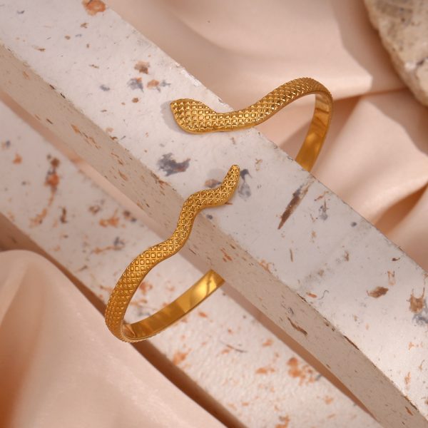 Snake Charm Open Bracelet