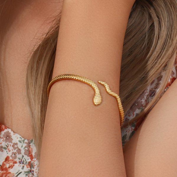 Snake Charm Open Bracelet