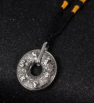 Tibetan Mani Mantra Coin Necklace