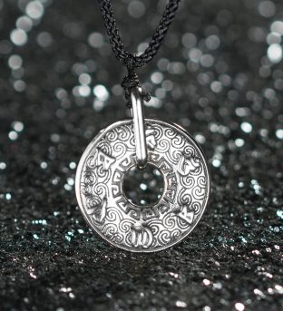 Tibetan Mani Mantra Coin Necklace