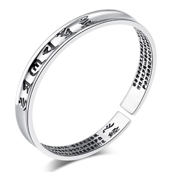 Tibetan Mantra Cuff Bracelet with Heart Sutra