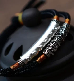 Tibetan Mantra Double Bracelet - For Luck & Protection