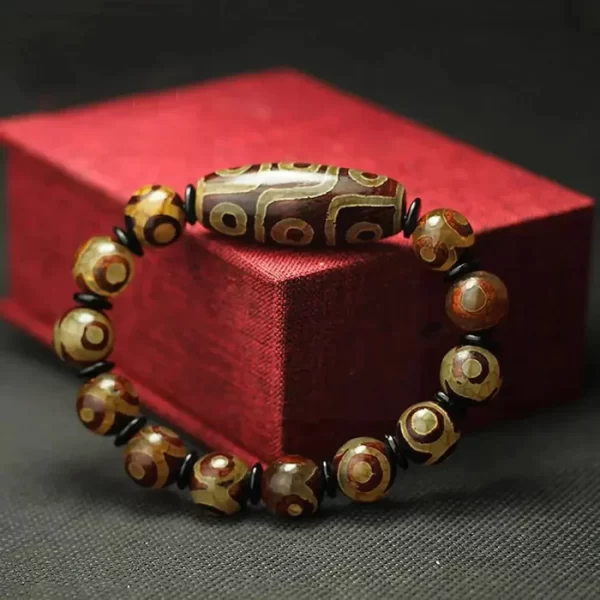 Tibetan Nine-Eye Dzi Bead Bracelet