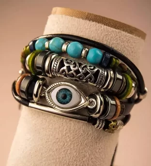 Turquoise & Evil Eye Bracelets