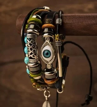 Turquoise & Evil Eye Bracelets