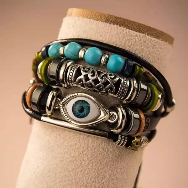 Turquoise & Evil Eye Bracelets