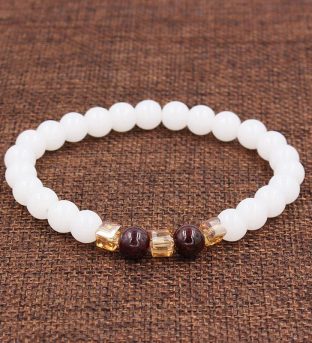 White Chalcedony Positivity Bracelet
