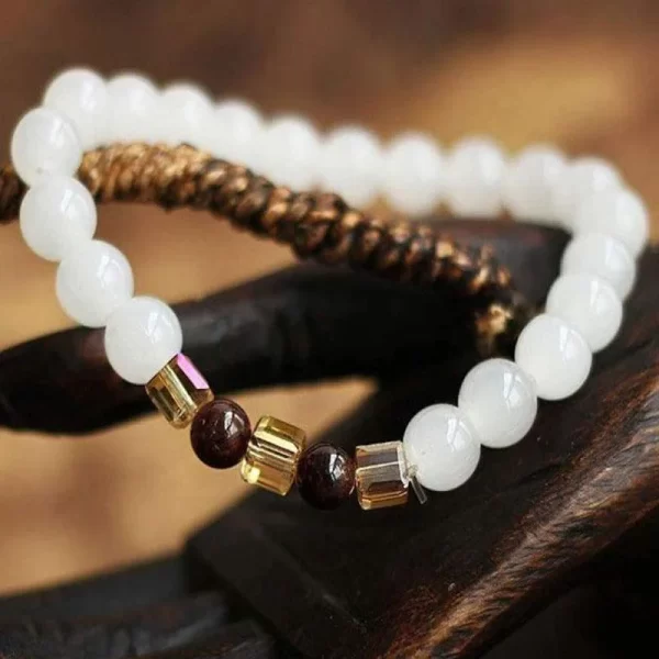 White Chalcedony Positivity Bracelet