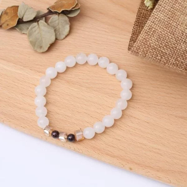 White Chalcedony Positivity Bracelet