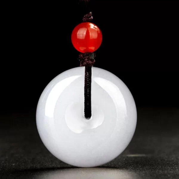 White Jade Disk Necklace