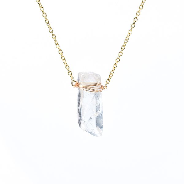 white crystal column pendant