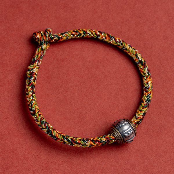 Feng Shui Bliss Tibet Handmade Om Mani Padme Hum Luck Protection King Kong Knot Braided Bracelet