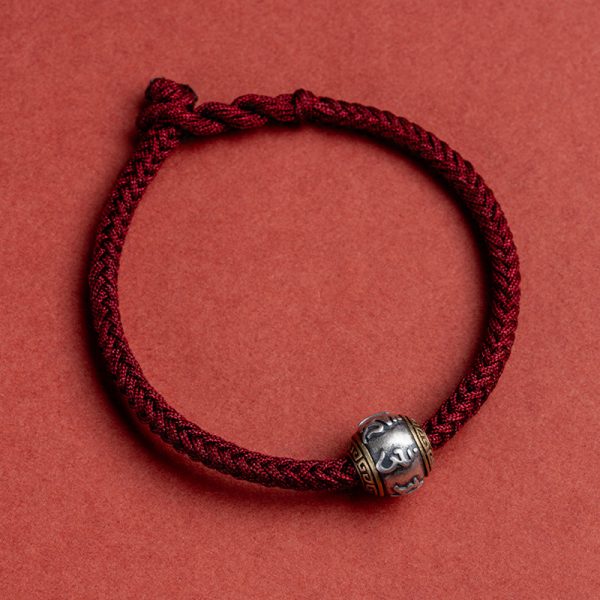 Feng Shui Bliss Tibet Handmade Om Mani Padme Hum Luck Protection King Kong Knot Braided Bracelet