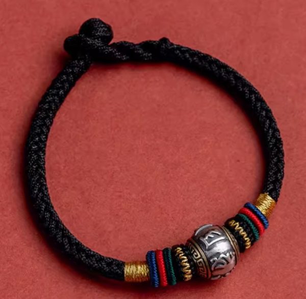 Feng Shui Bliss Tibet Handmade Om Mani Padme Hum Luck Protection King Kong Knot Braided Bracelet