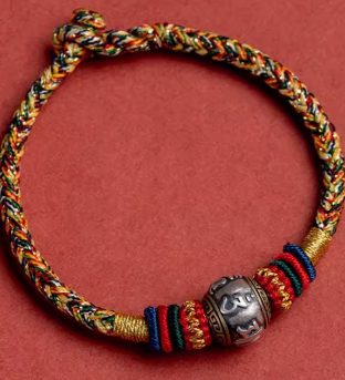 Feng Shui Bliss Tibet Handmade Om Mani Padme Hum Luck Protection King Kong Knot Braided Bracelet