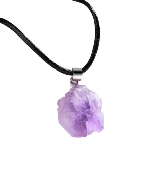 Amethyst Raw Stone Pendant Necklace