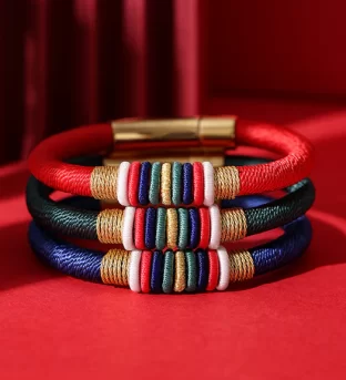Buddhist Feng Shui 5 Knots Charm Bracelet