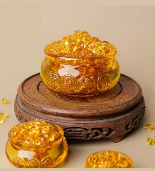 Citrine Treasure Bowl and Ingots