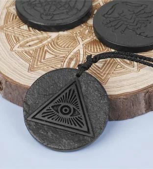 Eye of God Shungite Pendant Protection Necklace