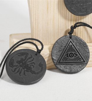 Eye of God Shungite Pendant Protection Necklace