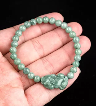 Grade A Natural Jade Pixiu Bracelet
