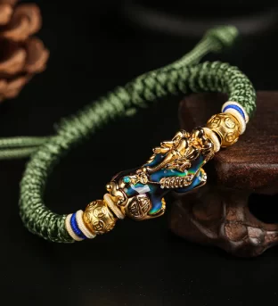 Handmade Color Change Pixiu Wealth Amulet Bracelet