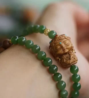 Sandalwood Jade Tara bodhisattva Bracelet