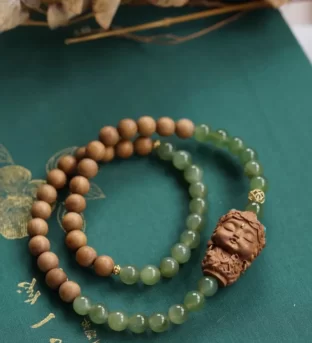 Sandalwood Jade Tara bodhisattva Bracelet