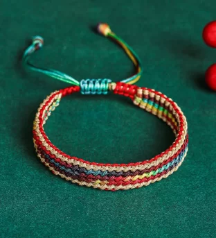 Tibet Rainbow Multicolored Protection Braided String Bracelet