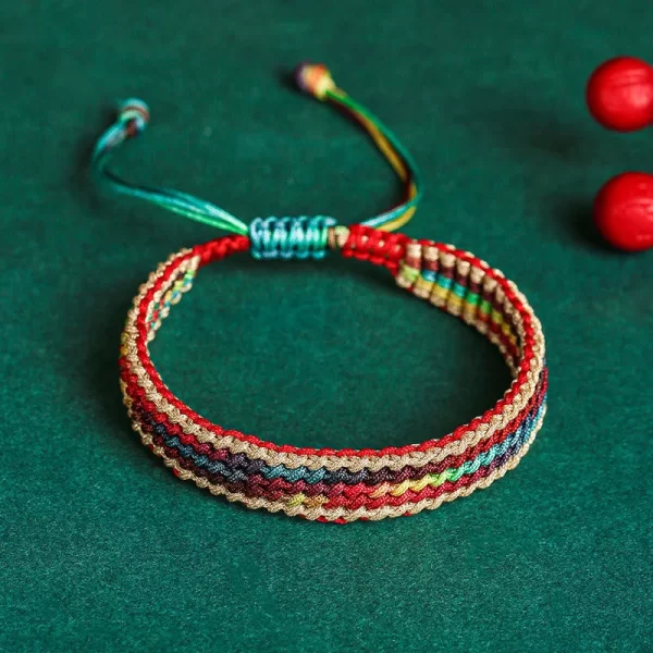 Tibet Rainbow Multicolored Protection Braided String Bracelet