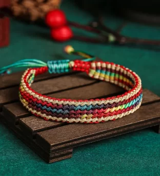Tibet Rainbow Multicolored Protection Braided String Bracelet