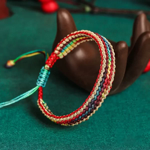 Tibet Rainbow Multicolored Protection Braided String Bracelet