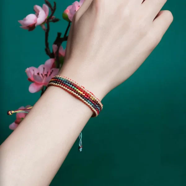 Tibet Rainbow Multicolored Protection Braided String Bracelet